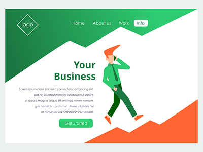 landing page animation design flat icon illustration illustrator minimal vector web website