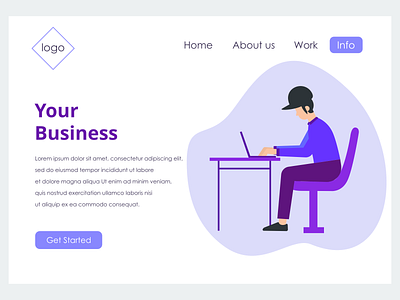 landing page animation design flat illustration illustrator minimal vector web website