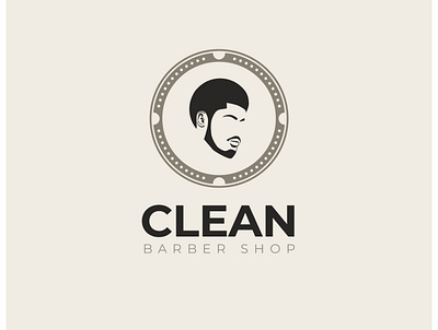 Daily Challenge Day 13 Clean Barber Shop Logo Design branding corporate identity dailylogochallenge design logo design