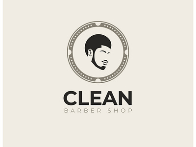 Daily Challenge Day 13 Clean Barber Shop Logo Design