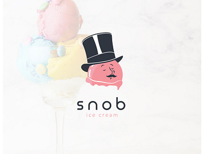 Daily Challenge Day 27 Snob Ice Cream Logo Design corporate identity dailylogo dailylogochallenge design logo logo design logodlc