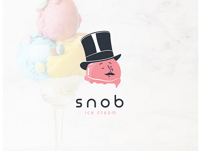 Daily Challenge Day 27 Snob Ice Cream Logo Design