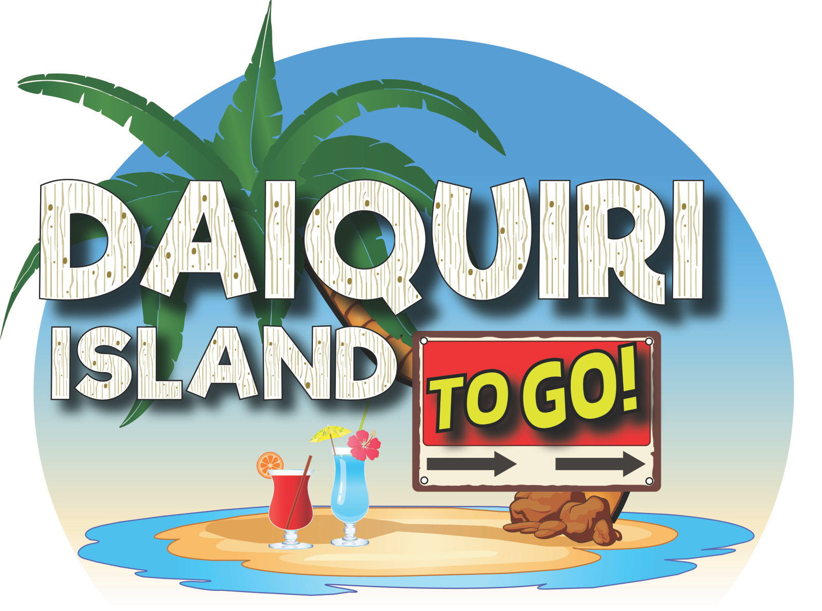 Daiquiri Island To GoLogo by Nisreen Shabbir on Dribbble