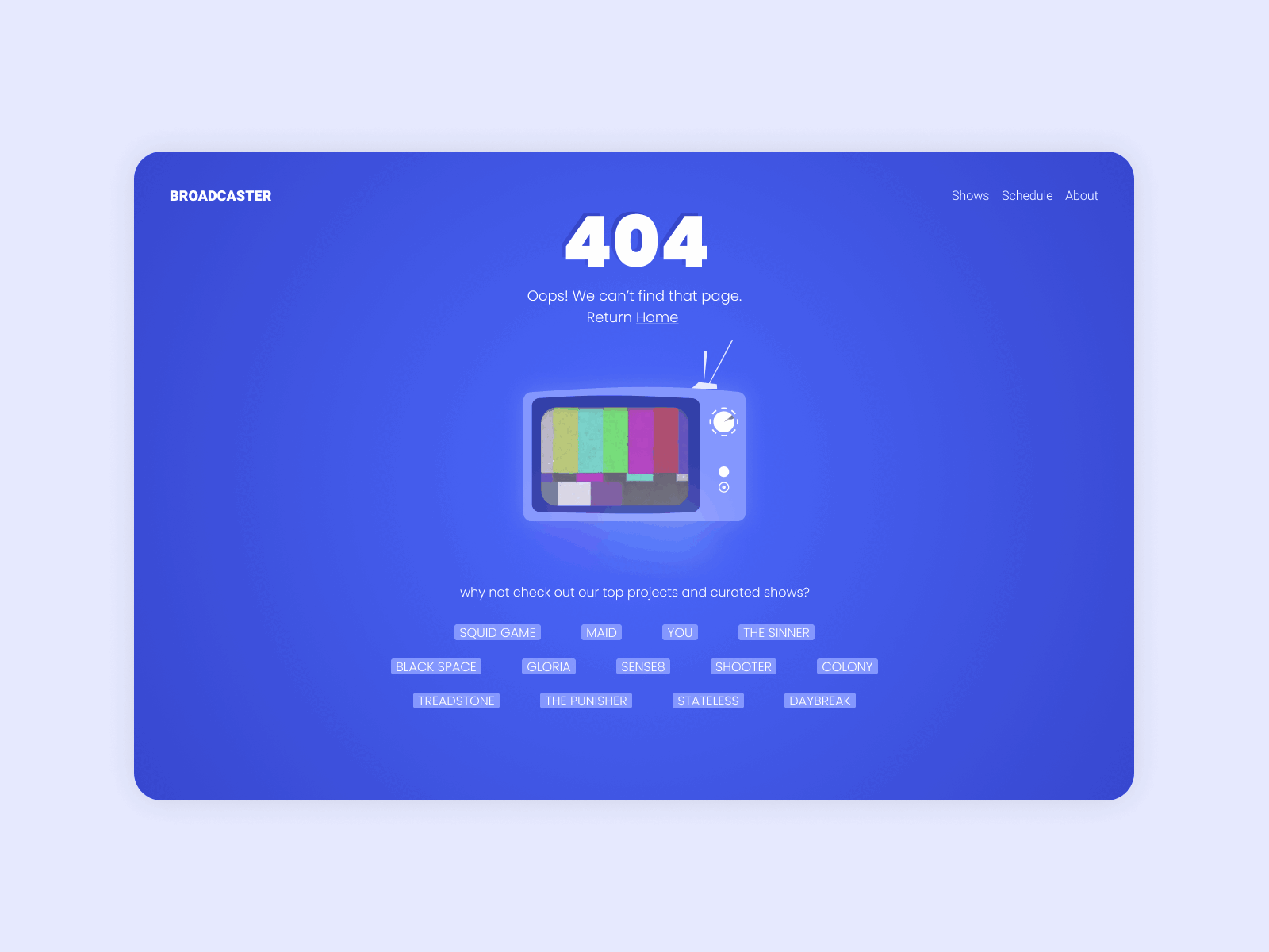 404 error page animation art design graphic design illustration ui web