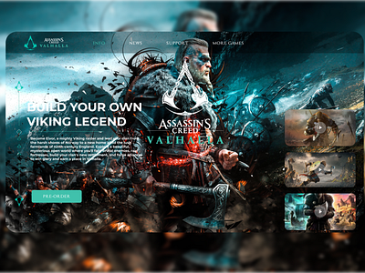 Assassin Creed Valhalla Web Design