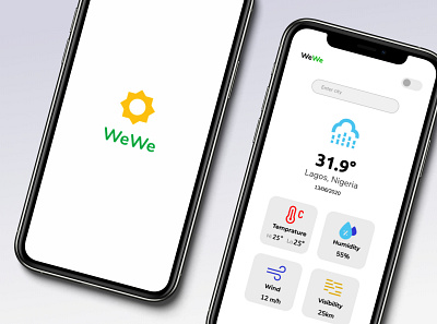wewe - weather forcast android app design clean colors concept design figma flat minimal playstore simple ui ux weather weather app weather forecast