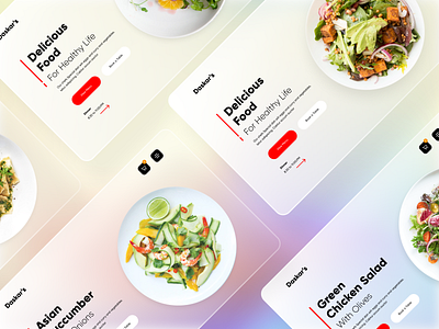 Restaurant UI - Glassmorphism