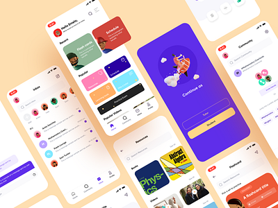 Educational App for Students app app design clean concept course design e learning education figma icons illustration inspiration ios learning platform lesson mobile refined trendy ui ux