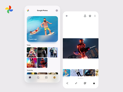 Google photos Redesign UI 3d app design clean concept design figma flat gallery google illustration illustrations inspiration pictures ui ux