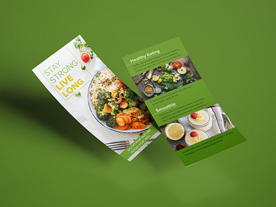Healthy Life flyer design brand brochure design flyer flyer design food green healthy healthyfood illustrator leaflet life mockup photoshop salad typography