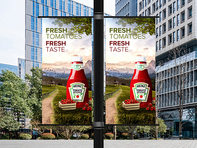 Heinz Ketchup Advertising Poster Design advertisement advertising advertising design animation billboard design graphicdesign heinz heinzketchup ketchup lanscape manipulation mockup posmaterials poster posterdesign rollup tomatoes wobbler