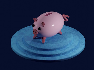 3D Piggy Bank 3d animation b3d blender graphic design money motion graphics piggy bank