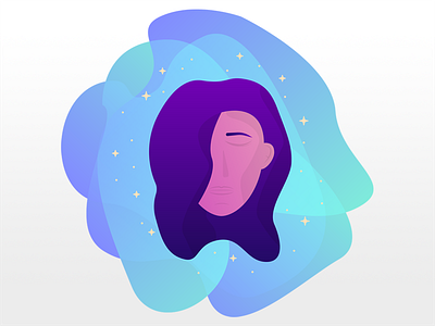 Sad Girl II art character girl gradient illustration shading vector