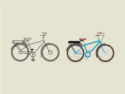 Bicycle bicycle bike illustration shading