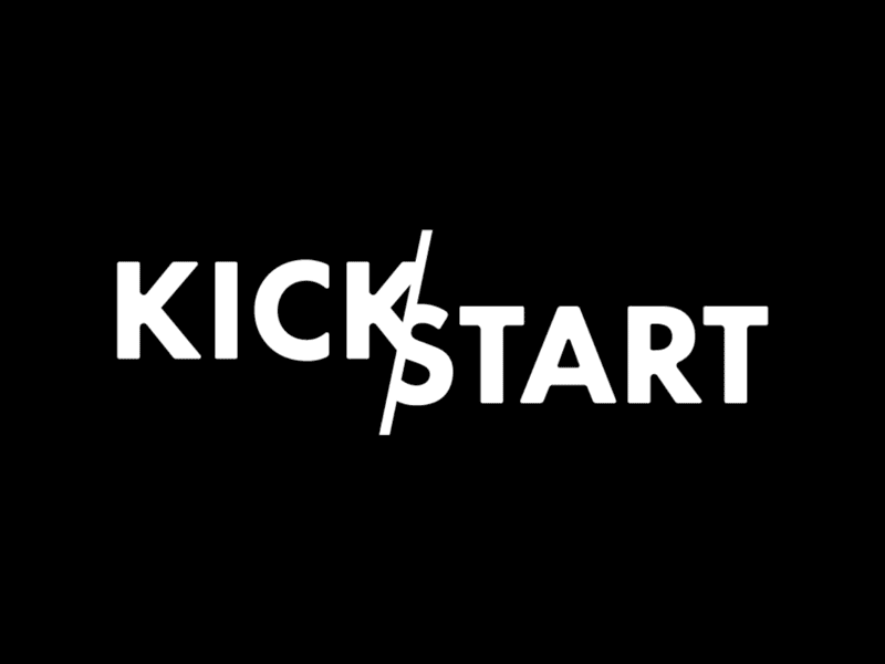 Animated Kickstart Logo animated logo animation kickstart kinetic typography logo mograph motion graphics typography