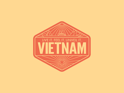 Vietnam Badge asia badge emblem illustration lineart logo vietnam