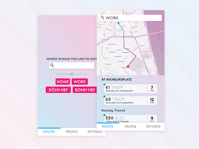 Transit App app germany layout map prototype transit ui ux