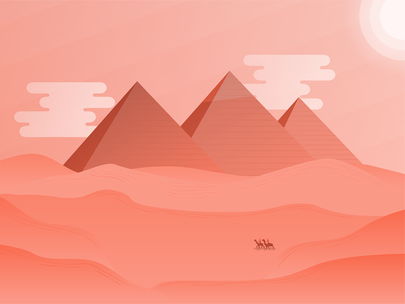 Giza Illustration giza tourism travel landscape illustration egypt pyramids
