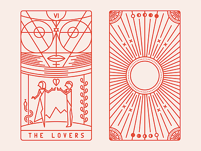 Tarot Deco - The Lovers card deck lovers tarot