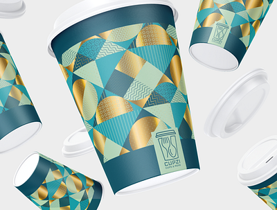 Cupzi cup branding creative cup cups design icon logo logo design packaging vector
