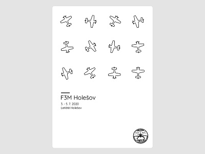 Poster for aerobatic event F3M Holešov concept poster poster design simple design