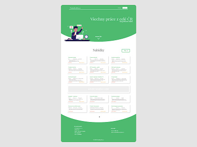 Website with jobs in Czech Republic concept design uidesign web webdesign website