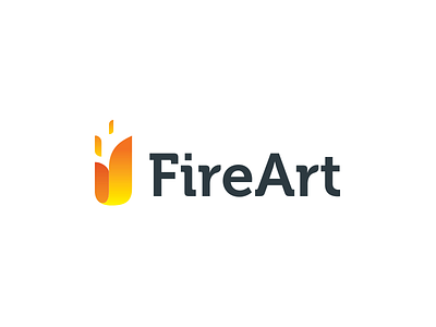 Fireart branding design fireart fireart studio icon logo