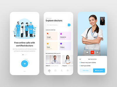 Online Doctor Appointment App by Fireart Studio on Dribbble