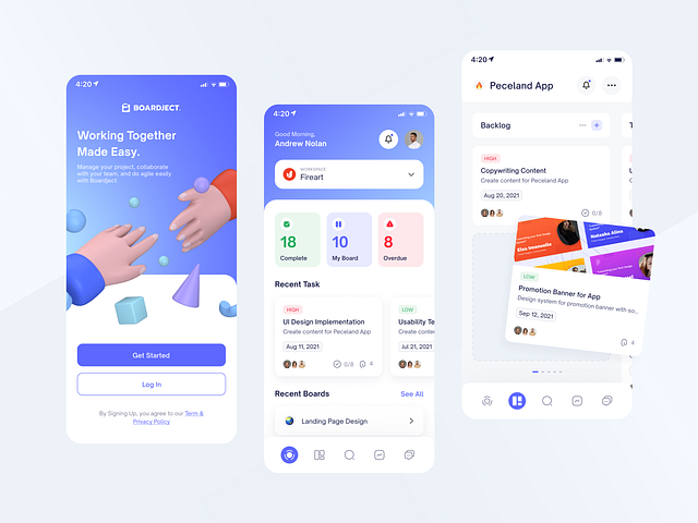 Agile iOs App by Fireart Studio on Dribbble