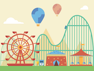 Amusement park by Fireart Studio on Dribbble