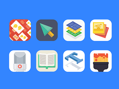 Apps Icons app book design fireart fireart studio flat icon icons microphone pack quote