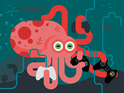 Google Play Games banner fireart fireart studio game google google play games multiplayer octopus turtle