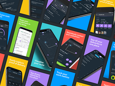 Onfleet App Store Screens android design driver app ios mobile mobile app onfleet ui ux