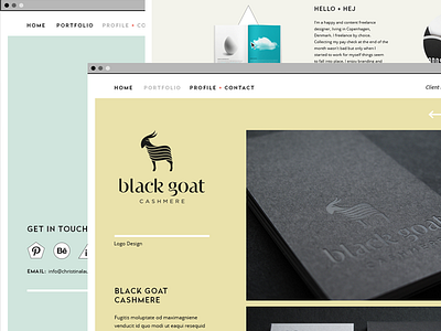 Portfolio re-design flat design minimal portfolio responsive web design website
