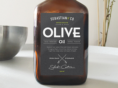 Olive Oil Label branding food label product