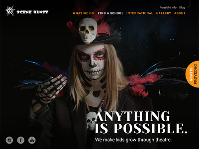 Theatre Website kids video website design