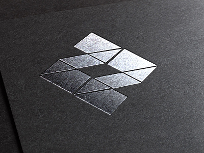 Logo foil stamp geometric logo