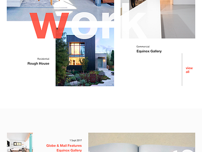 Web layout glimpse architects fluid type website design