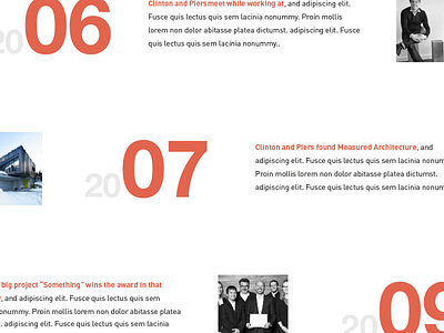 Milestones timeline typography we design