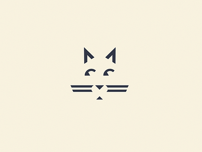 A cat cat illustration logo