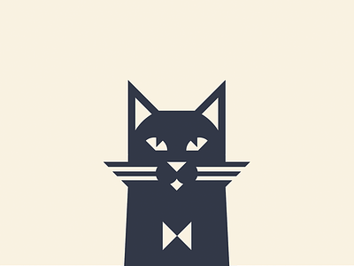 Another cat cat geometric illustration logo