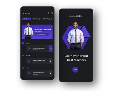 Learning app app design dribble education learning app typography ui ux