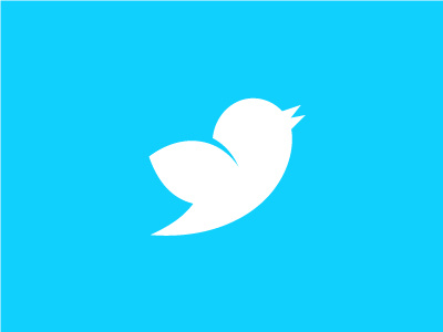 Twitter bird brand design flat invite logo tweet twitter