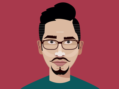 Flat Design Portrait avatar character cute design face flat hipster illustration person portrait selfie vector