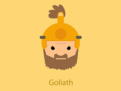 Goliath bible character david design dribbble flatdesign icon illustration new project story vector