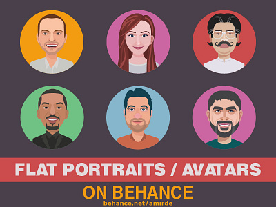 Flat design avatars