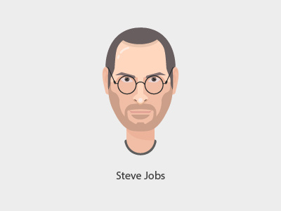 Steve Jobs - Avatar Series V2 apple avatar flat founder head illustration jobs mac portrait steve steve jobs vector