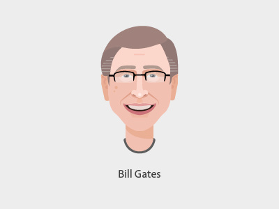Bill Gates - Avatar Series V2 avatar bill bill gates design flat gates head illustration microsoft minimalist portrait vector
