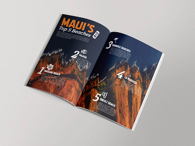 MAUI editorial editorial design graphic design magazine design print spread