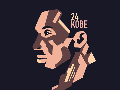 Kobe24 branding design flat illustration ipad minimal procreate